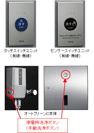 TOTO トイレ　自動センサー　スイッチ